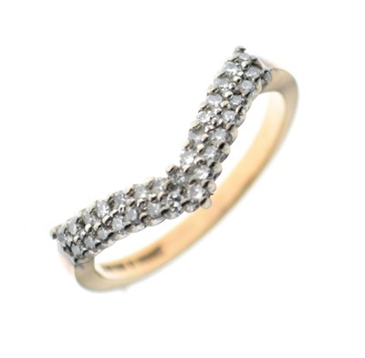 Palladium 950 0.20ct Diamond Channel Set Wishbone Eternity Ring (Size J  1/2) | eBay