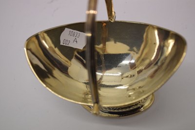 Lot 92 - George III silver oval pedestal basket