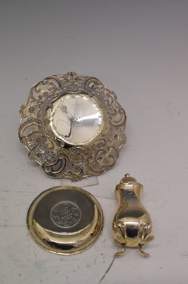 Lot 143 - Assorted silver to include salts, dish, spoons, etc