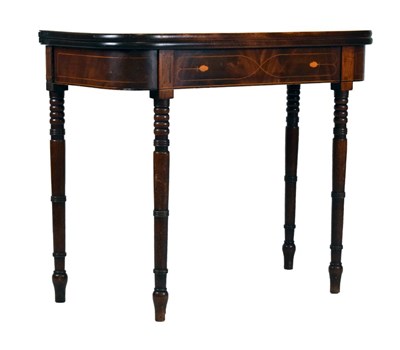 Lot 412 - Georgian foldover mahogany tea table