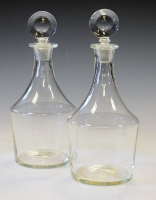 Lot 373 - Pair of glass decanters