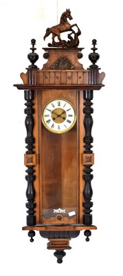 Lot 379 - Walnut-cased Vienna wall clock