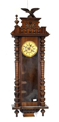 Lot 380 - Walnut-cased Vienna wall clock