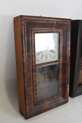 Lot 382 - Late 19th Century American wall clock
