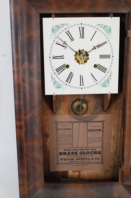 Lot 382 - Late 19th Century American wall clock