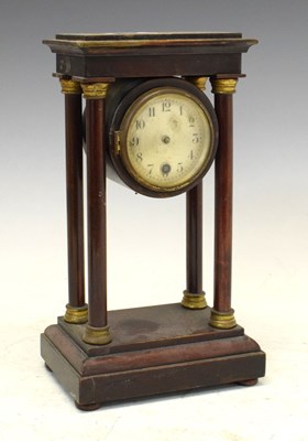 Lot 318 - Early 20th Century portico clock