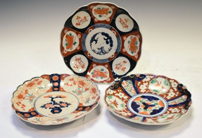 Lot 477 - Three Imari pattern plates