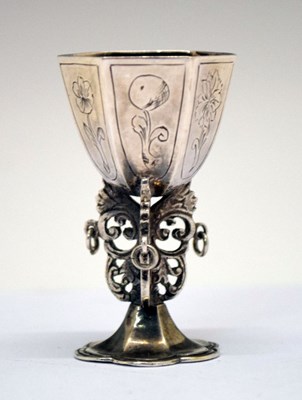Lot 112 - Dutch silver miniature 'Snake Cup'
