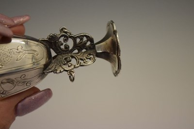 Lot 112 - Dutch silver miniature 'Snake Cup'