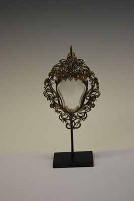 Lot 47 - Venetian rock crystal reliquary pendant
