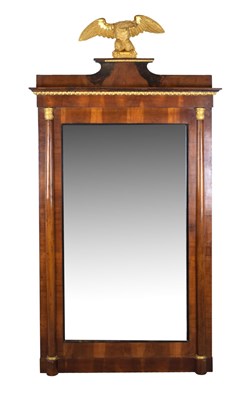 Lot 572 - 19th Century Biedermeier mahogany and parcel gilt console mirror