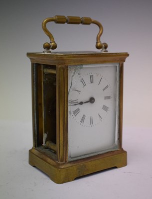 Lot 427 - French brass carriage clock