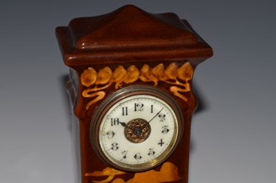 Lot 334 - Rare Doulton Kingsware pottery clock designed by Charles Noke