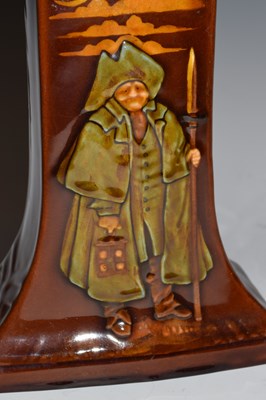Lot 334 - Rare Doulton Kingsware pottery clock designed by Charles Noke