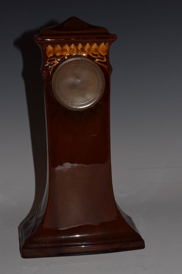 Lot 334 - Rare Doulton Kingsware pottery clock designed by Charles Noke