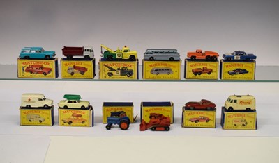 Lot 198 - Twelve boxed Matchbox Series Lesney diecast model vehicles