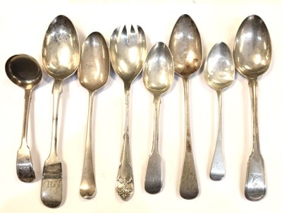 Lot 219 - Quantity of silver flatware