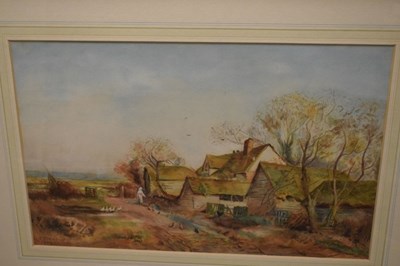 Lot 667 - Lily Thornton - Pair of watercolours - Farmyard scenes