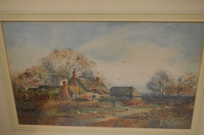 Lot 667 - Lily Thornton - Pair of watercolours - Farmyard scenes
