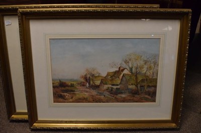 Lot 667 - Lily Thornton - Pair of watercolours - Farmyard scenes
