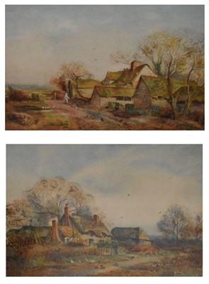 Lot 667 - Lily Thornton - Pair of watercolours - Farmyard scenes