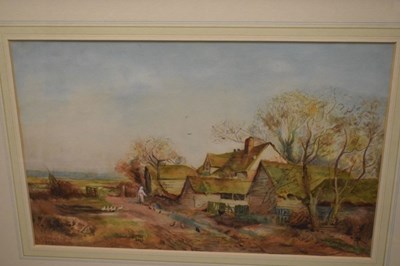 Lot 667 - Lily Thornton - Pair of watercolours - Farmyard scenes