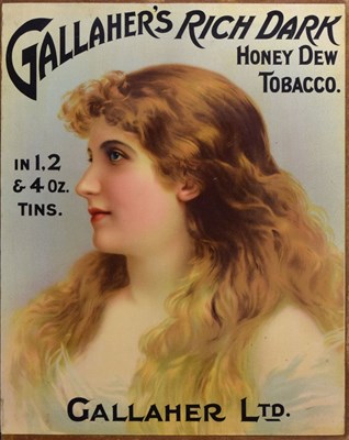 Lot 261 - Advertising interest: 'Gallahers Rich Dark Honeydew Tobacco' sign