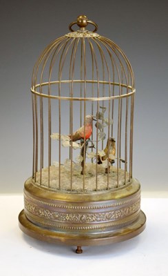 Lot 276 - 20th Century caged singing bird automaton