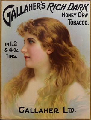 Lot 262 - Advertising interest: 'Gallahers Rich Dark Honeydew Tobacco' sign