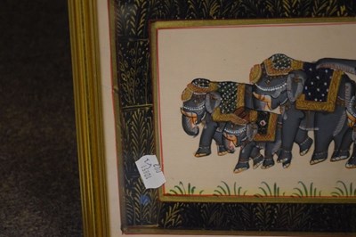 Lot 622 - Three Sri Lankan silk work elephant studies
