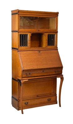 Lot 473 - Globe Wernicke light oak bureau