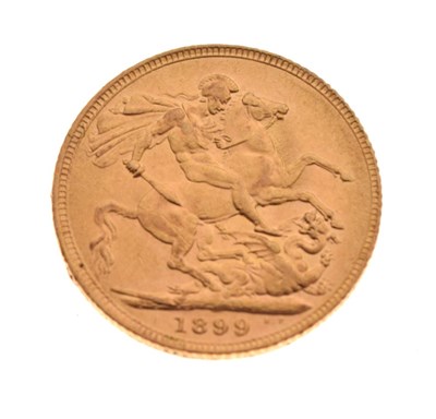 Lot 97 - Gold Coins - Queen Victoria gold sovereign, 1899