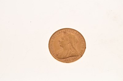 Lot 97 - Gold Coins - Queen Victoria gold sovereign, 1899