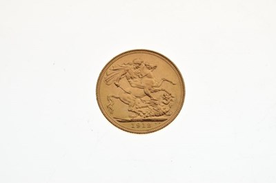 Lot 110 - Gold Coins - George V sovereign, 1912