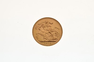 Lot 110 - Gold Coins - George V sovereign, 1912