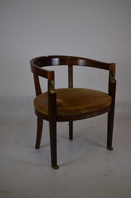 Lot 635 - French Empire-style tub armchair