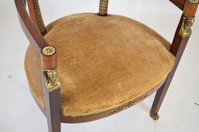 Lot 635 - French Empire-style tub armchair