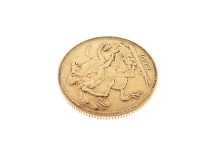 Lot 137 - Coins - Victorian gold sovereign, 1890