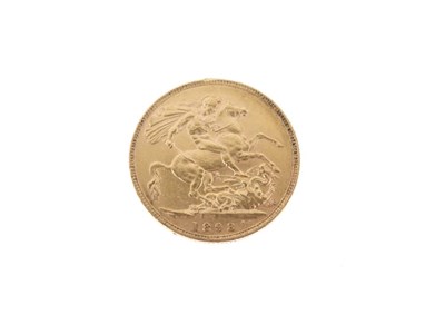 Lot 139 - Coins - Victorian gold sovereign, 1893