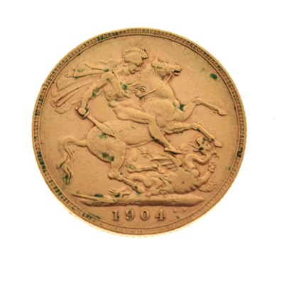 Lot 101 - Coins - Edward VII gold sovereign, 1904