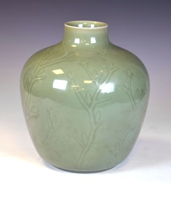 Lot 353 - Royal Copenhagen celadon glazed vase