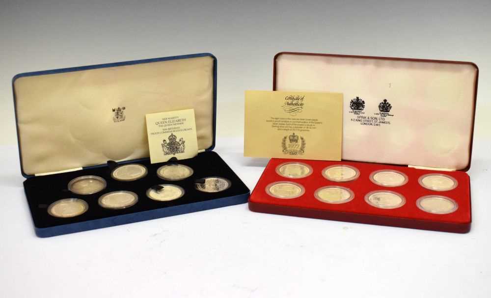 Lot 125 - 1977 Silver Jubilee and 1980 80th Birthday crown sets