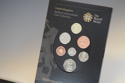 Lot 145 - 1995 proof coin collection, six uncirculated 'Emblems of Britain' coin sets, etc