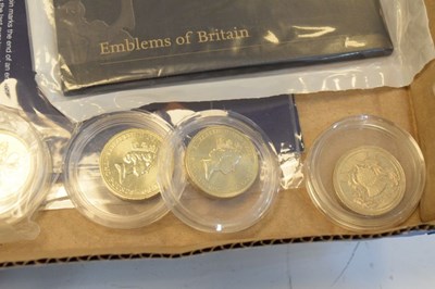 Lot 145 - 1995 proof coin collection, six uncirculated 'Emblems of Britain' coin sets, etc