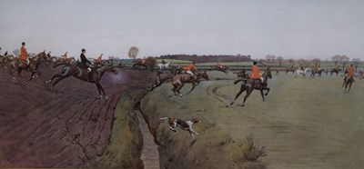 Lot 524 - Pair of Cecil Aldin hunting prints, plus another hunting print