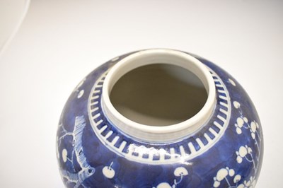 Lot 220 - Chinese blue and white jar with prunus decoration