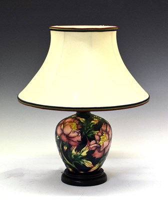 Lot 370 - Moorcroft lamp with shade