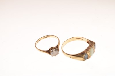 Lot 8 - Two 9ct stone set dress rings