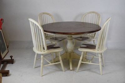 Lot 776 - Laura Ashley cream painted dining table and four chairs