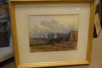 Lot 479 - Alexander Wallace Rimington (British 1854-1918) - Watercolour - Abbey ruin in a landscape